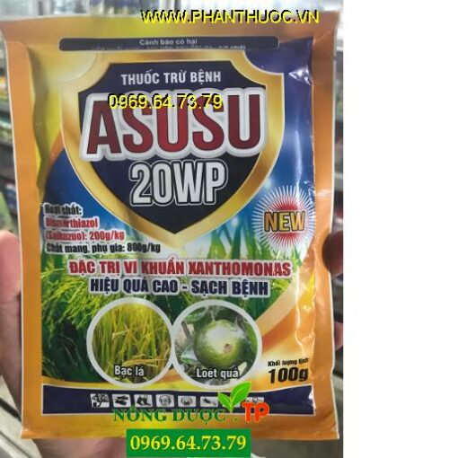 ASUSU 20WP – Thuốc Đặc Trị Loét Quả, Cháy Bìa Lá, Đốm Sọc, Ghẻ Trái Do Nấm Xanthomonas