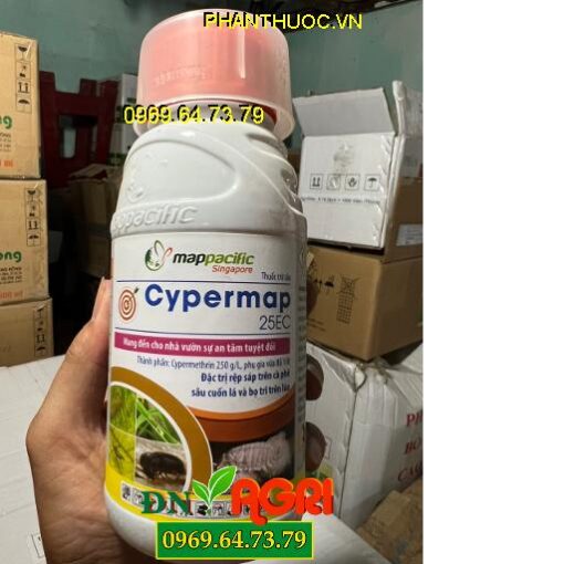 CYPERMAP 25EC -THUỐC ĐẶC TRỊ RỆP SÁP, BỌ TRĨ, SÂU CUỐN LÁ, BỌ XÍT HÔI