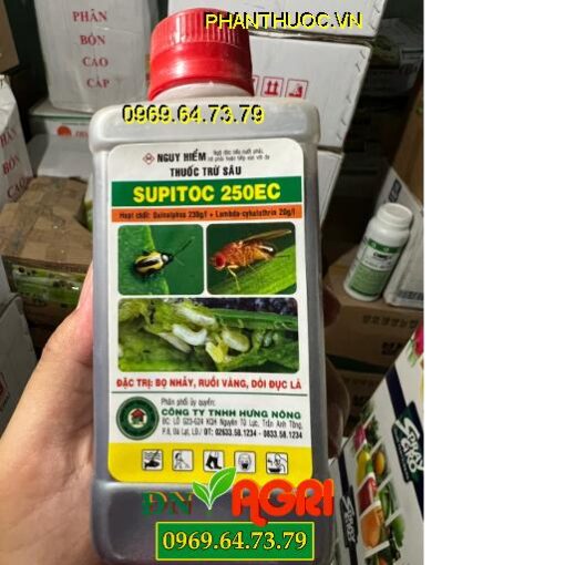 THUỐC TRỪ SÂU SUPITOC 250EC – ĐẶC TRỊ BỌ NHẢY, RUỒI VÀNG, DÒI ĐỤC LÁ