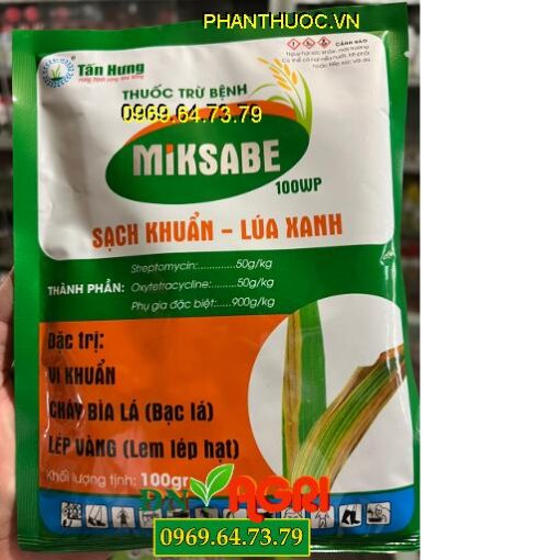 MIKSABE 100WP – THUỐC ĐẶC TRỊ VI KHUẨN, LOÉT SẸO, THÁN THƯ, THỐI NHŨN