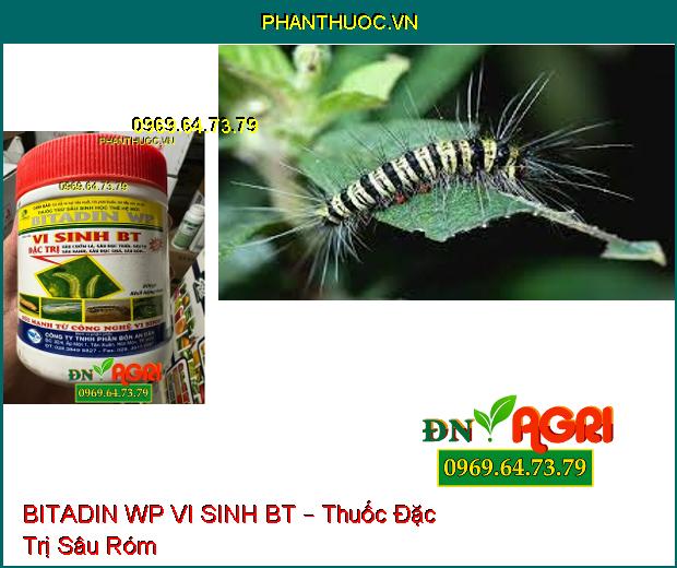 BITADIN WP VI SINH BT – Thuốc Đặc Trị Sâu Cuốn Lá, Sâu Đục Quả, Sâu Róm, Sâu Đục Thân