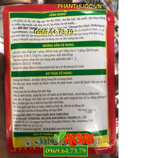 AMAZONE RAY-REP 700WP – Diệt Các Loại Côn Trùng Gây Hại Khó Trị