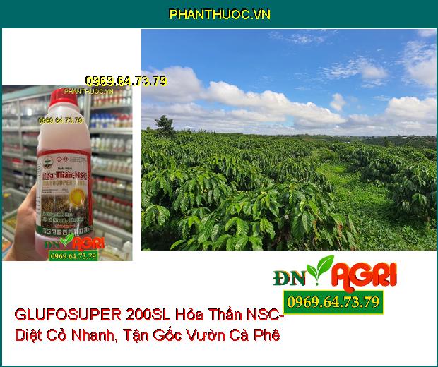 GLUFOSUPER 200SL Hỏa Thần NSC- Cỏ Cháy Sinh Học Diệt Cỏ Nhanh, Tận Gốc