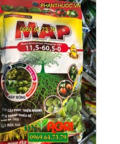 MAP- Mono Ammonium Phosphat VNT 11,5-60,5-0 Nhiều Rễ- Đứng Lá- Mập Bông