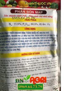 MAP- Mono Ammonium Phosphat VNT 11,5-60,5-0 Nhiều Rễ- Đứng Lá- Mập Bông