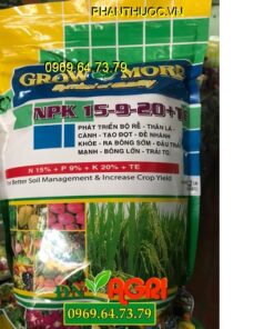 GROWMORE BUD BLOSSOM NPK 15-9-20+TE -Phát Triển Bộ Rễ Thân Lá Cành Khỏe