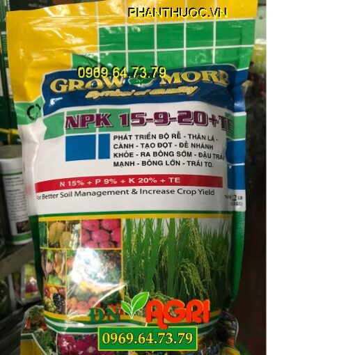 GROWMORE BUD BLOSSOM NPK 15-9-20+TE -Phát Triển Bộ Rễ Thân Lá Cành Khỏe