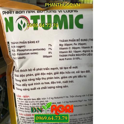 NOTUMIC -Kích Thích Bộ Rễ Phát Triển Mạnh- Tăng Đậu Hoa- Nuôi Trái Lớn