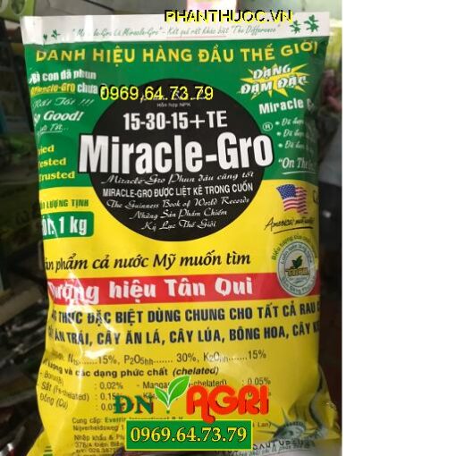 MIRACLE GROWTH 15-30-15+ Siêu Đậu Trái, Dưỡng Bông, Chắc Quả