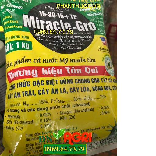 MIRACLE GROWTH 15-30-15+ Siêu Đậu Trái, Dưỡng Bông, Chắc Quả