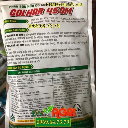 GOLHAR 450M- Giúp Tậu Tán Mượt Lá- Chuyên Dùng Cho Hoa Mai Và Hoa Giấy