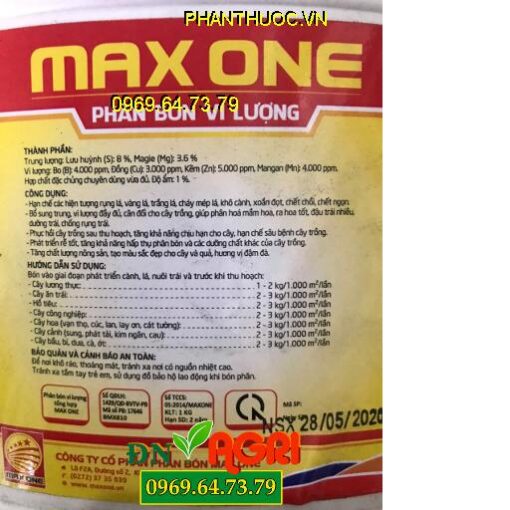 MAX ONE – Kích Thích Ra Rễ – Trổ Bông Đồng Loạt – Trái To Đẹp