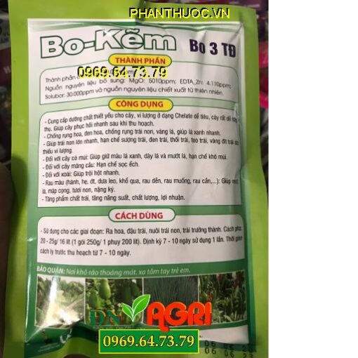 BO KẼM -BO 3 TĐ -Nuôi Trái Non – Trái Lớn Nhanh -Chống Rụng Trái