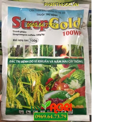 STREPGOLD 100WP – Đặc Trị Bệnh Do Vi Khuẩn Và Nấm – Bạc Lá