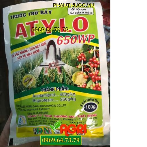 ATYLO 650WP- Đặc Trị Các Loại Rầy Bông, Rầy Chổng Cánh, Rầy Lưng Trắng