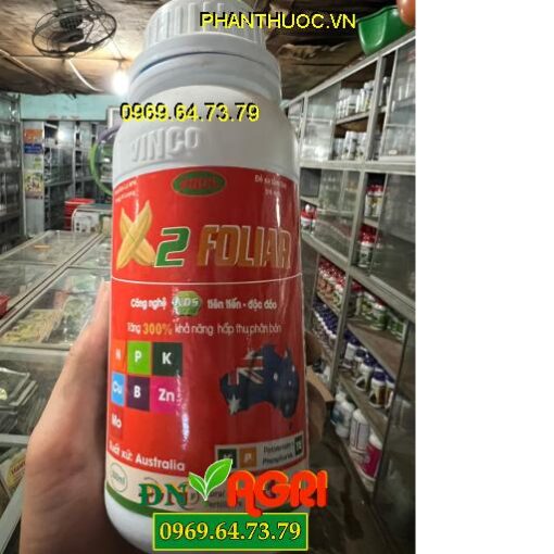 PHÂN BÓN LÁ X2 FOLIAR- Tăng Thụ Phấn, Đậu Trái Cao, Màu Đẹp, Nặng Ký