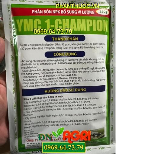 YMC 1 CHAMPION CHELATE- Xanh Lá, Dày Lá, Chống Rụng Hoa, Trái Non, To Trái