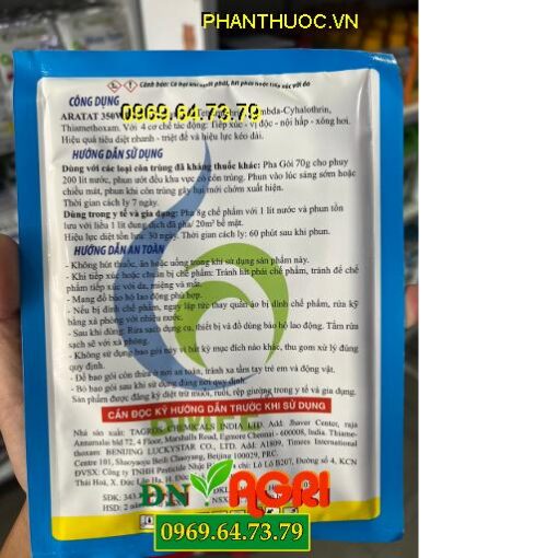 ARATAT 350WP BA CON RẦY- Đặc Trị Ruồi, Muỗi, Rệp Và Các Loại Côn Trùng Chích Hút