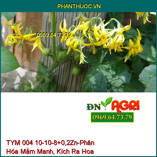 PHÂN BỔ SUNG VI LƯỢNG NPK TYM 004 10-10-8+0,2Zn-Phân Hóa Mầm Manh, Kích Ra Hoa