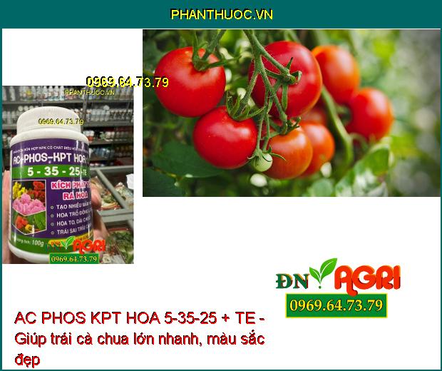 PHÂN BÓN HỖN HỢP NPK AC PHOS KPT HOA 5-35-25 + TE - Kích Phát Tố Ra Hoa