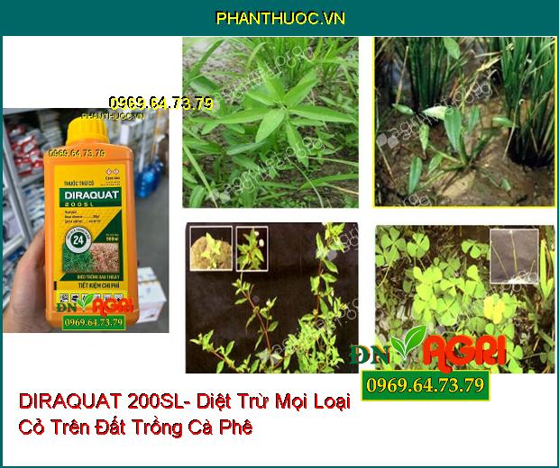 THUỐC TRỪ CỎ DIRAQUAT 200SL- Diệt Trừ Mọi Loại Cỏ Trên Đất Trồng Cà Phê