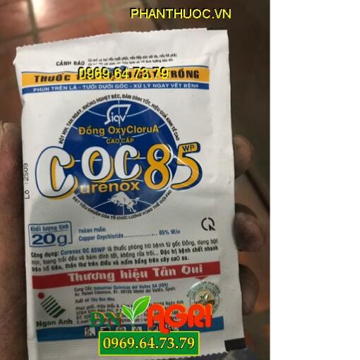 THUỐC TRỪ BỆNH COC 85 WP ĐẶC TRỊ NẤM HỒNG, THÁN THƯ, BỆNH CHẾT NHANH