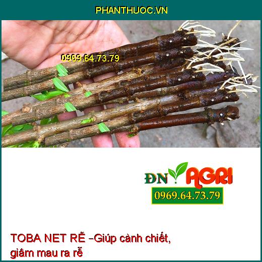 TOBA NET RỄ – KÍCH THÍCH RA RỄ CỰC MẠNH CHO CÂY TRỒNG, HẠN CHẾ VÀNG LÁ