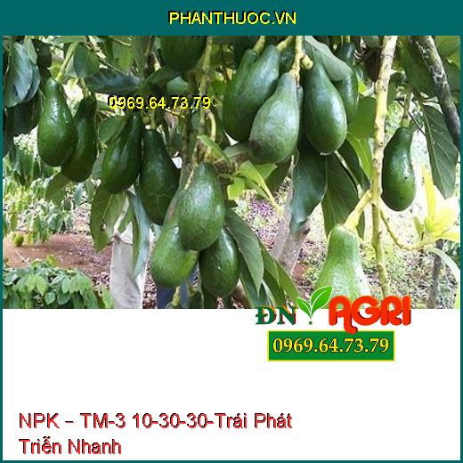 PHÂN BÓN NPK – TM-3 10-30-30-Trái Phát Triễn Nhanh, Tăng Độ Ngọt, Nhiều Nước