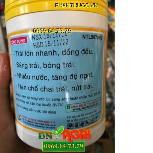 PHÂN BÓN HỖN HỢP NPK – TRÂU VÀNG K62 –Trái Đồng Đều,Hạn chế Chai Trái, Rạn Nứt