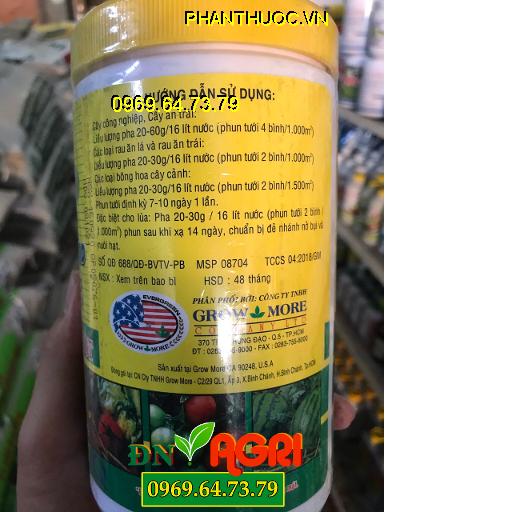 GROW MORE NPK 30.10.10+TE- Đâm Chồi Tốt, Đẻ Nhánh Khỏe, Cây Xanh Tốt