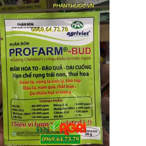 PROFARM -BUD -Giúp Xanh Dày Lá – Mầm Hoa To – Đậu Quả Dai Cuống