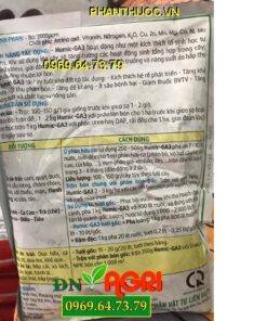 HUMIC – GA3 – Ra Rễ Cực Mạnh -Phân Hủy Rơm Rạ -Đất Tốt Trái To