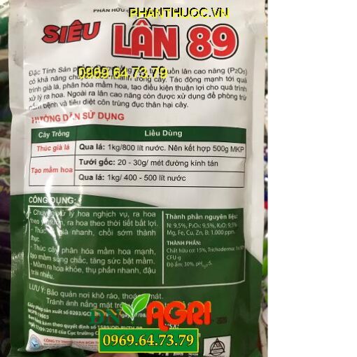 SIÊU LÂN 89 – Ra Hoa Nhiều – Phân Hóa Mầm Hoa Cực Mạnh -Tăng Đậu Trái