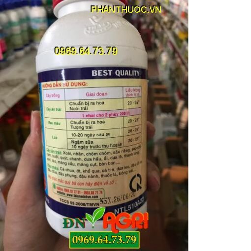 Giúp hạt phấn khỏe, tăng thụ phấn. Bông to dài mạnh khỏe, Tăng tỷ lệ đậu trái, cuống hoa, trái to khỏe. QUY CÁCH: 500ML