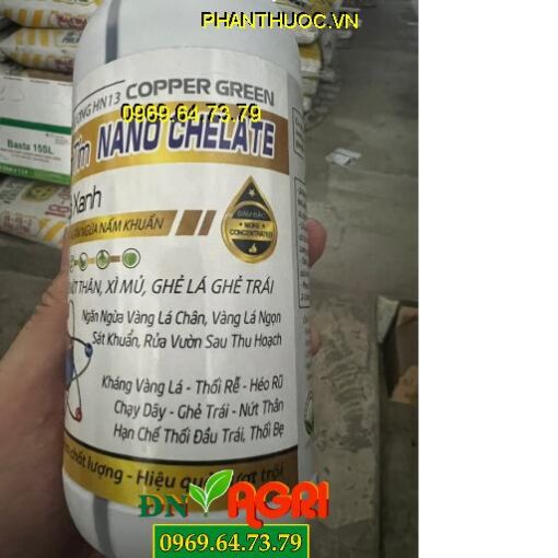 COPPER GREEN Đồng Tím Nano Chelate: Rửa Vườn, Ngăn Ngừa Nấm Bệnh, SÁT KHUẨN