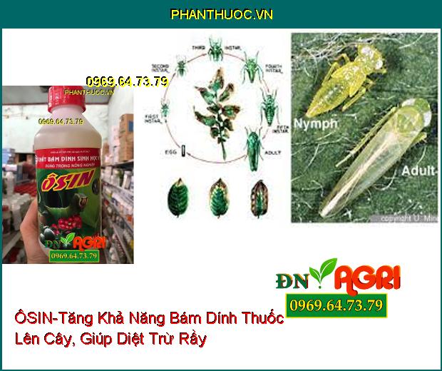 ÔSIN-Giảm Hao Hụt Phân Phón Và Nông Dược, Tăng Khả Năng Bám Dính Thuốc Lên Cây