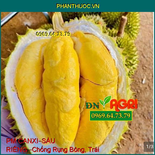 PHÂN BÓN LÁ PM CAN XI – SẦU RIÊNG  –Chống Rụng Bông, Trái Non, Nứt Trái