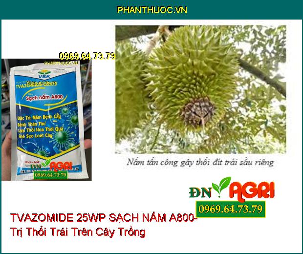 TVAZOMIDE 25WP SẠCH NẤM A800- Trị Ghẻ Sẹo Loét Cây, Sạch Thán Thư, Thối Hoa