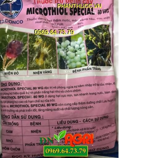 MICROTHIOL SPECIAL 80WG – Thuốc Trừ Nhện Đỏ – Phấn Trắng -Tốt Cây