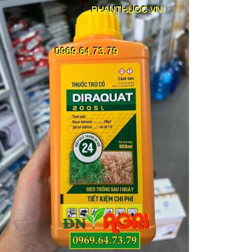 DIRAQUAT 200SL- Thuốc Trừ Cỏ Lồng Vực, Cỏ Tranh, Cỏ Túc, Rau Sam, Mắc Cỡ