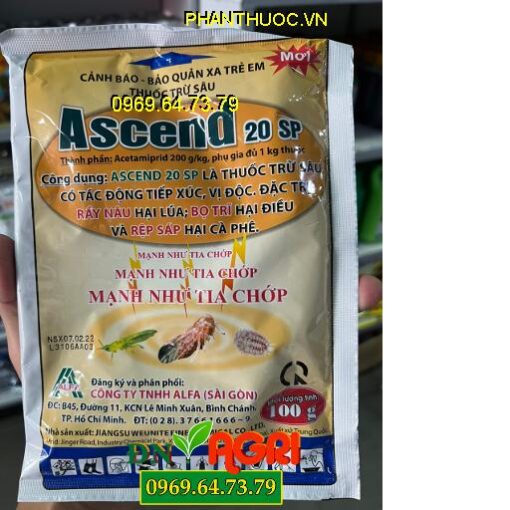 ASCEND 20SP – Đặc Trị Rầy Rệp – Rầy Nâu – Bọ Trị – Rệp Sáp