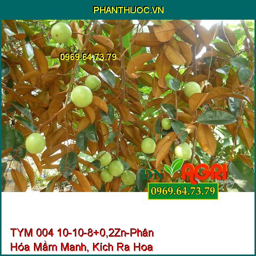 PHÂN BỔ SUNG VI LƯỢNG NPK TYM 004 10-10-8+0,2Zn-Phân Hóa Mầm Manh, Kích Ra Hoa