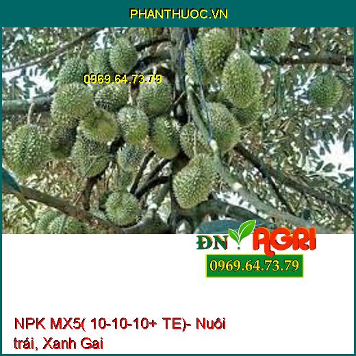 NPK MX5( 10-10-10+ TE)- Nuôi trái, Xanh Gai