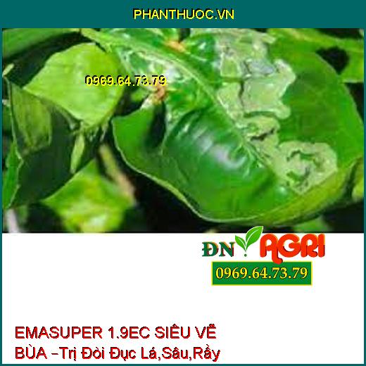 EMASUPER 1.9EC SIÊU VẼ BÙA –Trị Đòi Đục Lá,Sâu,Rầy