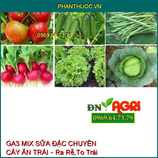 GA3 MIX SỮA ĐẶC CHUYÊN CÂY ĂN TRÁI – Ra Rễ,To Trái