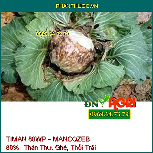 TIMAN 80WP – MANCOZEB 80% –Thán Thư, Ghẻ, Thối Trái