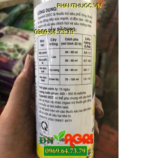 CYPERKILL 25EC – Chuyên Trị Rầy Xanh, Sâu Cuốn Lá, Sâu Đục Quả