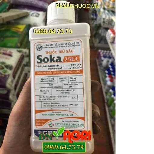 SOKA 25EC – Phòng Trừ Ruồi Đục Quả – Nhện Đỏ – Sâu Vẽ Bùa -Rệp Sáp