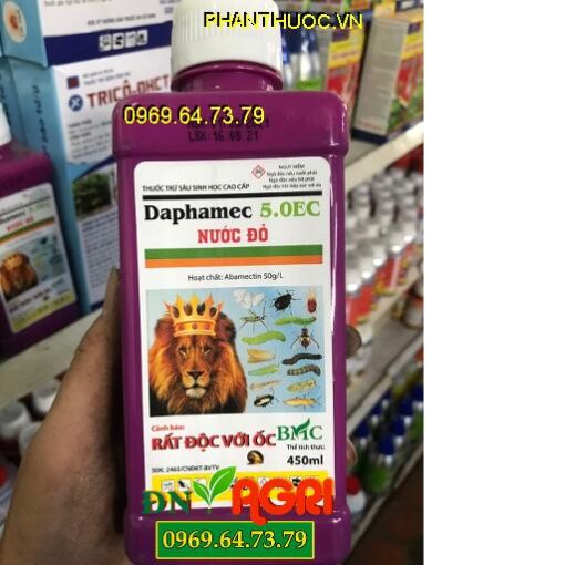 DAPHAMEC 5.0EC NƯỚC ĐỎ – Diệt Trừ Ốc, Bọ Trĩ, Nhện Đỏ, Rệp Sáp