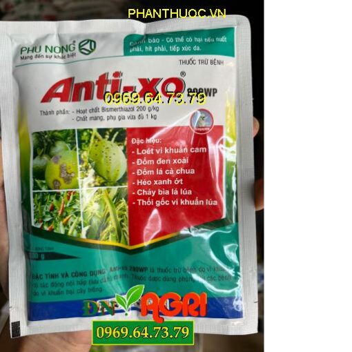 ANTI-XO 200WP – Loét Vi Khuẩn Cam, Đốm Đen Xoài, Đốm Lá Cà Chua, Héo Xanh Ớt, Cháy Bìa Lá Lúa